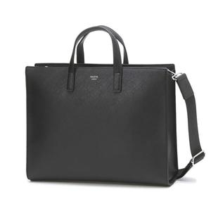 헤지스 노트북 수납가능 블랙 단색 가죽 서류가방_HJBA5F855BK (14형)_이미지