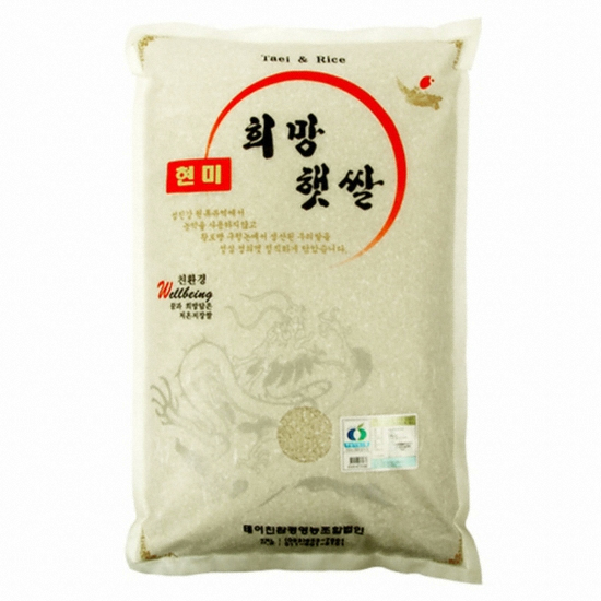 태이친환경영농조합 무농약 희망쌀 현미 2kg (18년산) (3개)_이미지