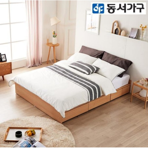 동서가구 팬타 1단 3서랍 수납침대 Q (9존독립스프링)_이미지