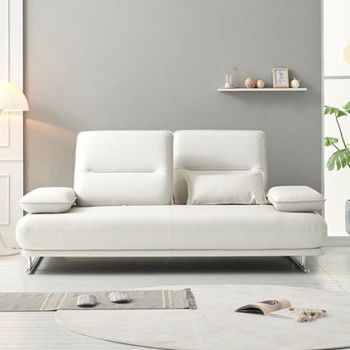 우아미가구 카리안 스윙 가죽소파 3인용 (스툴포함)_이미지