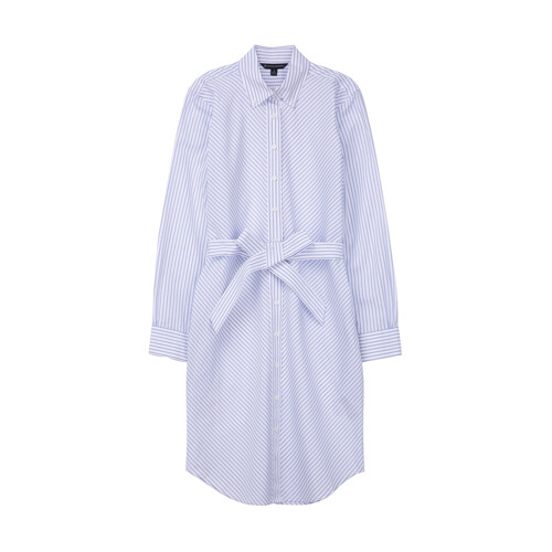 브룩스브라더스 코튼 뱅갈 스트라이프 셔츠 원피스 블루 BBDZWF8130MES