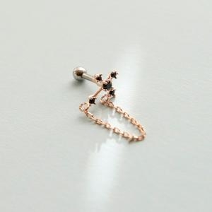 제이로렌 0P0330 블랙크로스 십자가 써지컬스틸피어싱