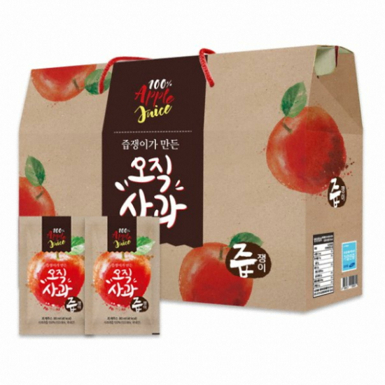 굿모닝비엔에프 즙쟁이 오직사과 80ml 30포 (4개)