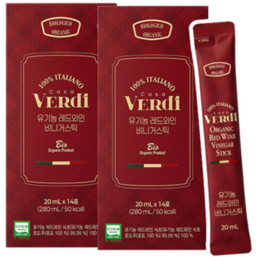 카사베르디 유기농 레드와인 비니거스틱 280ml (20ml x 14포) (2개)_이미지