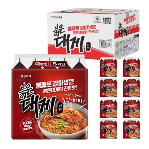 햇살바다  붉은 대게 라면 125g