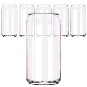 삼호유리 비어 캔 글라스 컵 475ml 지름 6.6cm 높이 13.5cm 6개입_이미지