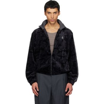 베이프 블랙 솔리드 카모 벨루어 메탈 원 포인트 트랙 재킷 252546M202019