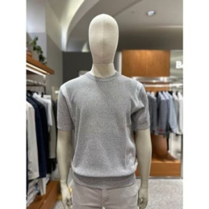 바쏘옴므 데일리 면 혼방 보카시 라운드 니트 BSZ2WR20AGR 35218056_이미지