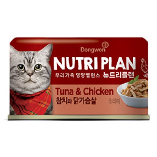 뉴트리플랜 캣 참치와 닭가슴살 캔 160g (36개)_이미지