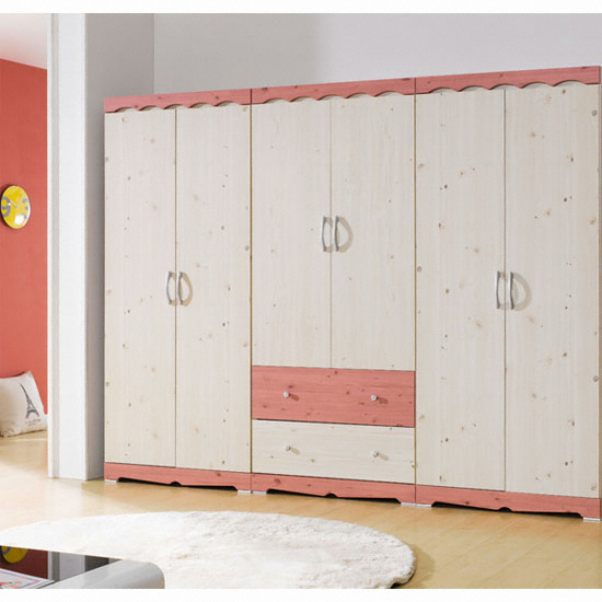 파란들 쥬드 옷장세트 행거형+2단서랍형 (240cm)_이미지