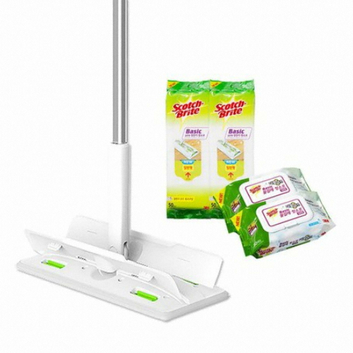 3M 스카치브라이트 올터치 더블액션 막대걸레 표준형 (+정전기100매, 물걸레60매)_이미지