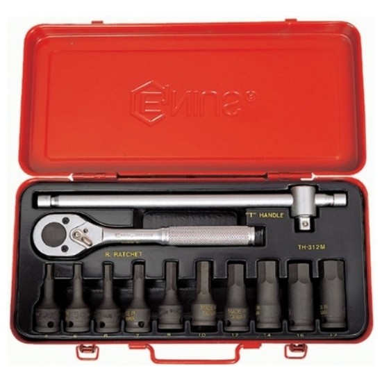 지니어스 1/2 6각 비트소켓 세트 TH-412H (12pcs)_이미지