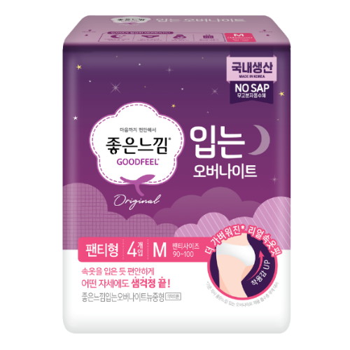 좋은느낌 입는 오버나이트 중형 4개 (4팩(16개))_이미지