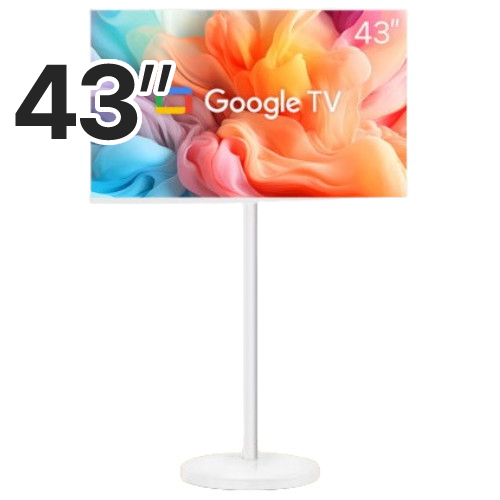 이노스 삼탠바이미 43UHD QLED 화이트 스마트 AI 구글3.0 이동형 패키지 (이노스 FS-22)_이미지