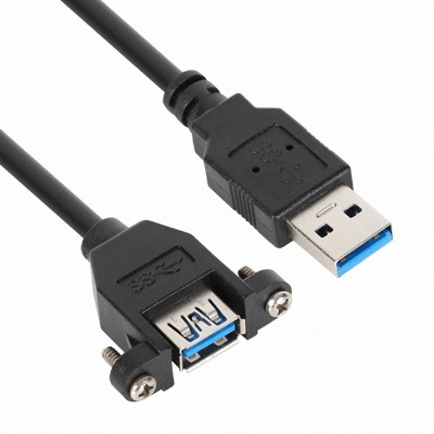 강원전자 NETmate USB3.0 연장 AM-AF 판넬형 케이블(블랙) (NMC-UF320SB, 2m)_이미지