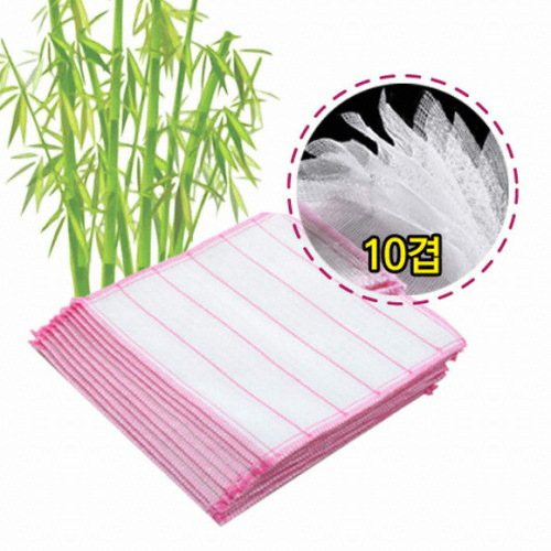 10겹 고급 대나무 행주 5P/걸레/청소/클리너 (5개)_이미지