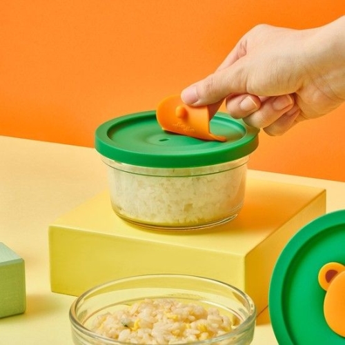 X 위글위글 햇밥용기 원형 위글베어 350ml