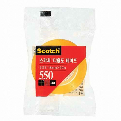 3M 스카치 550 다용도 테이프 리필 18mm x 20m (10개)