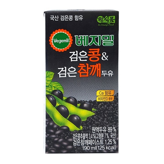정식품 베지밀 검은콩과 검은참깨 두유 190ml (1개)_이미지