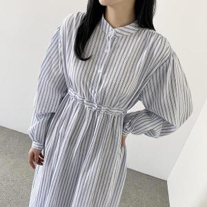 시드마켓 버튼 단가라 스냅 원피스 304O199S 빅사이즈 여성의류_이미지