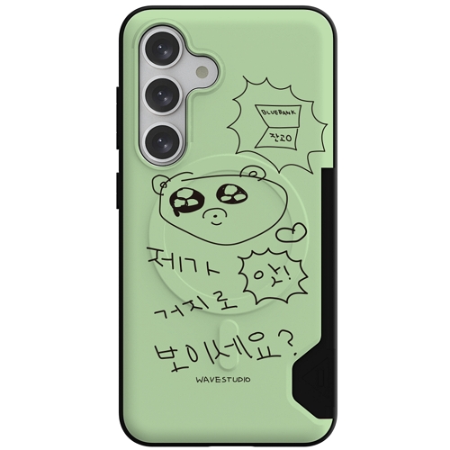 갤럭시S23 라인돈쭈 카드 2장 맥세이프 슬림 범퍼 케이스