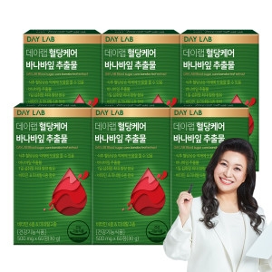 [불명] 데이랩 혈당케어 바나바잎 추출물 500mg 60정 (6개)_이미지