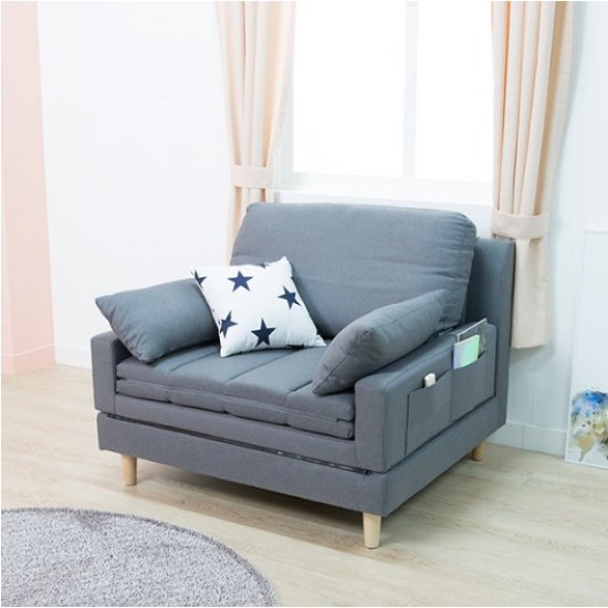 에보니아 체인지 접이식 패브릭 소파베드 1인용_이미지