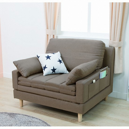 에보니아 체인지 접이식 패브릭 소파베드 1인용_이미지