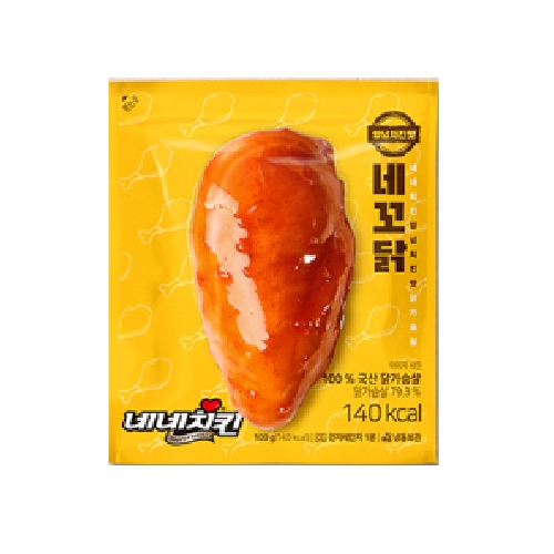 허닭프렌즈 네네치킨 네꼬닭 닭가슴살 양념치킨맛 100g (10개)