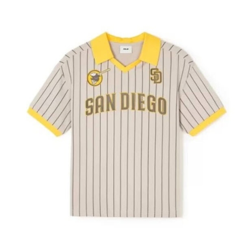 MLB키즈 반팔티 TQK 7APQV0243-13BGL VARSITY 베이스볼 피케티셔츠_이미지