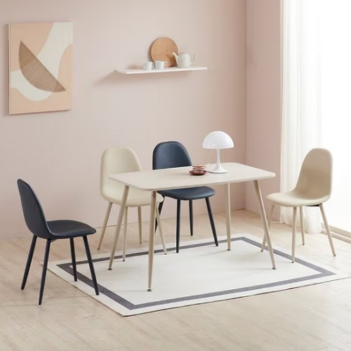 스코나 리먼스 LPM 식탁 1200 (실리콘레더의자4개)