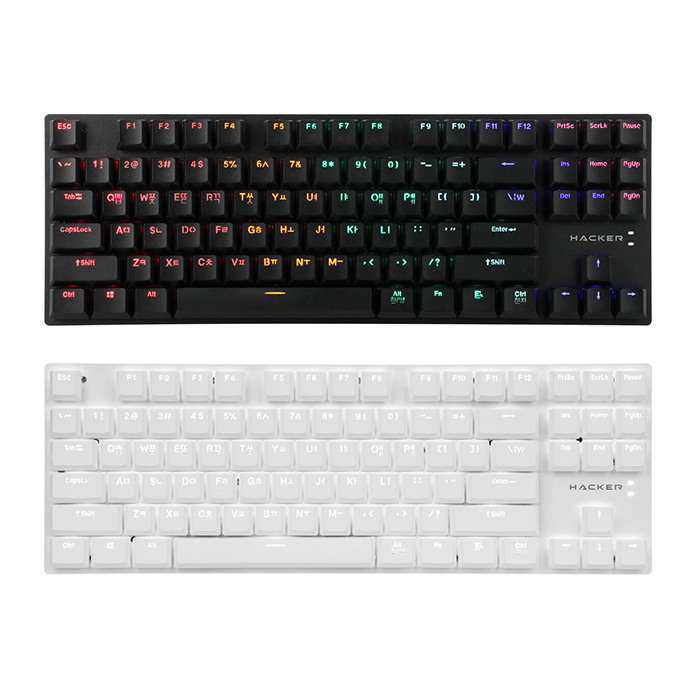 앱코 K640T SLIM 축교환 무빙LED 텐키리스 기계식 화이트 (청축)_이미지