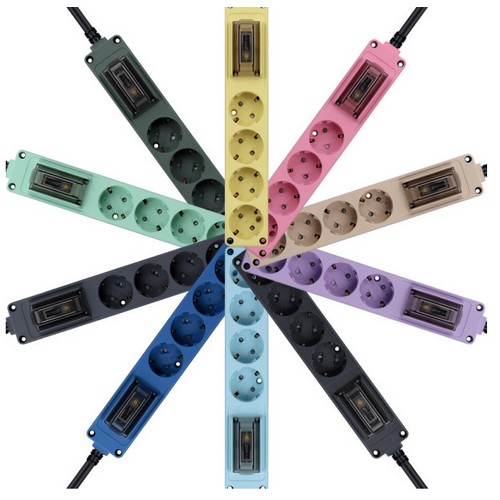 현대일렉트릭 오브제 4구 16A 누전차단 고용량 멀티탭 (3m)_이미지