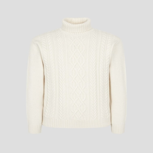 빈폴 남성 아란 터틀넥 니트 아이보리_BC5Y51C570