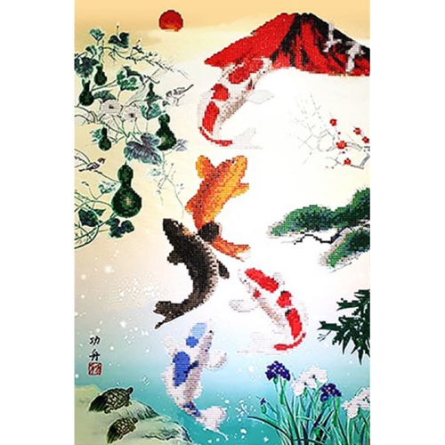 보석십자수 5D 비단잉어 40x60cm