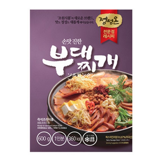초원식품 정성온 손맛 진한 부대찌개 600g (20개)