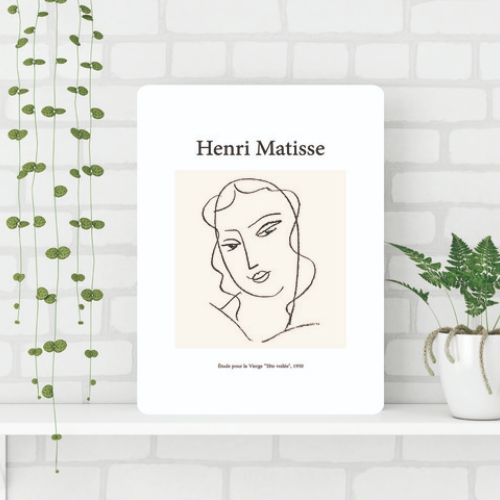 가온 앙리마티스-베일쓴여인 접이식 액자테이블 (80x60cm)_이미지