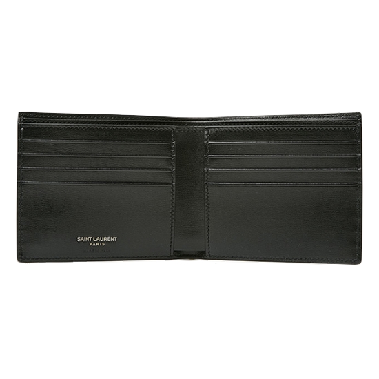 생로랑 모노그램 금장 로고 반지갑 607727 02G0W 1000_이미지