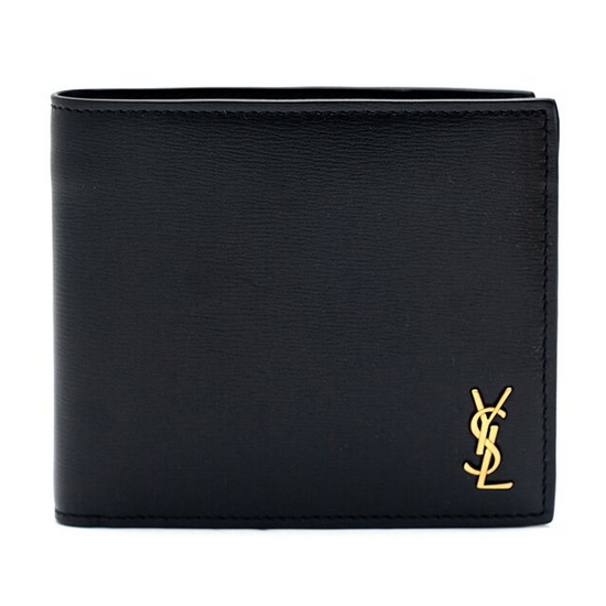 생로랑 모노그램 금장 로고 반지갑 607727 02G0W 1000_이미지