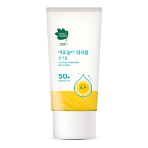 유한킴벌리 그린핑거 야외놀이 워셔블 선크림 80ml (1개)