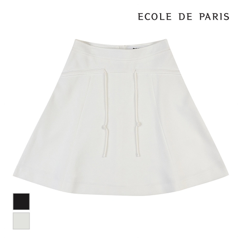 에꼴드파리 드라로얄 뒷지퍼 앞스트링 플레어 스커트_RB28WSA010Z