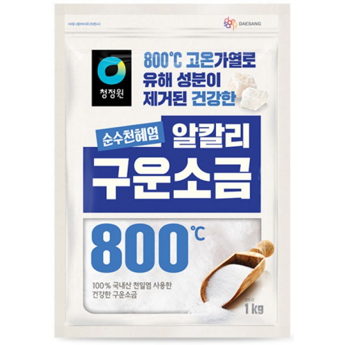 대상 청정원 순수천혜염 알칼리 구운소금 1kg (10개)
