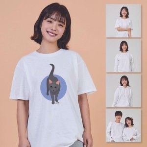 러시아 블루캣 봄커플룩 티셔츠 봄티셔츠 W67E105