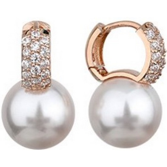 몽슈와 14K 진주 블링 원터치 귀걸이_이미지