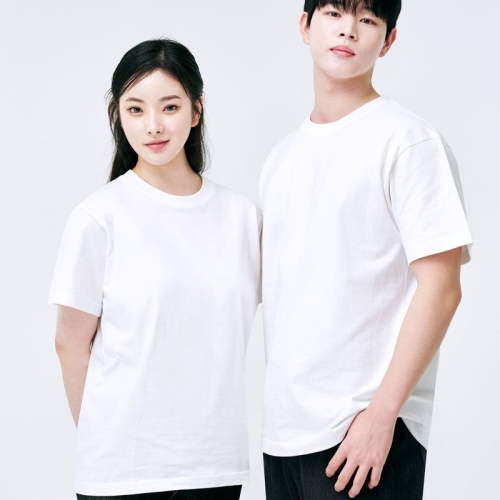 루페코리아 티썸 베이직 라운드 17수 반팔 티셔츠 단체티 CRT-017-002 화이트