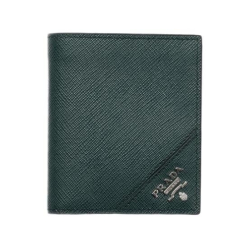 프라다 사피아노 레더 월렛 에메랄드 그린 2MO004-QME-F077U