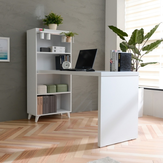 라샘 고다 H형 4단 책장 책상 세트 (1200x550)_이미지