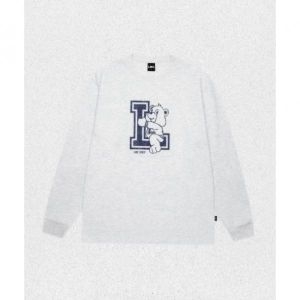 엘엠씨 LMC BEAR UNIV LONG SLV TEE light heather gray 0LM45FLS301LHG 1336881_이미지