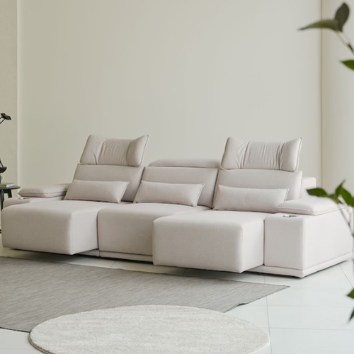 보니애가구 크루저 무빙 3세대 슬라이딩 블리넌 패브릭 소파 4인용_이미지