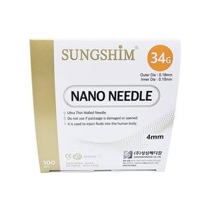 성심 나노니들 일회용 주사침 34G 4mm (100개입)_이미지